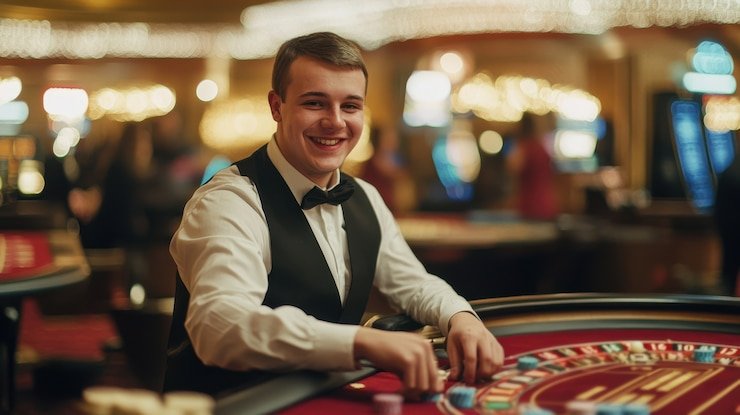 Dice Game table layout showing dice, betting zones, and dealer position on ollo4d login